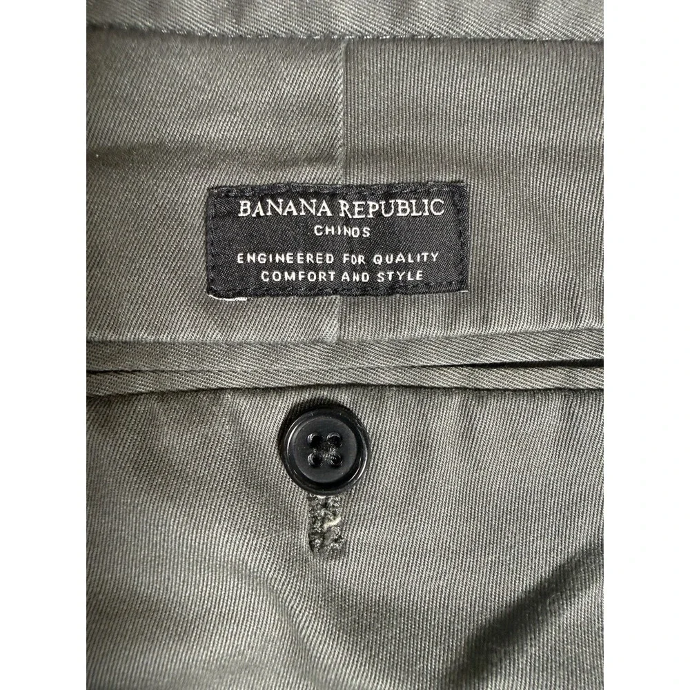 Banana Republic New Anthracite Fulton Skinny Rapid Movement Chino Pants 30x30